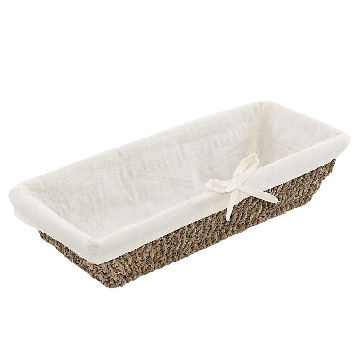 Vaschetta in cordoncino con fodera, 38x15x8 cm