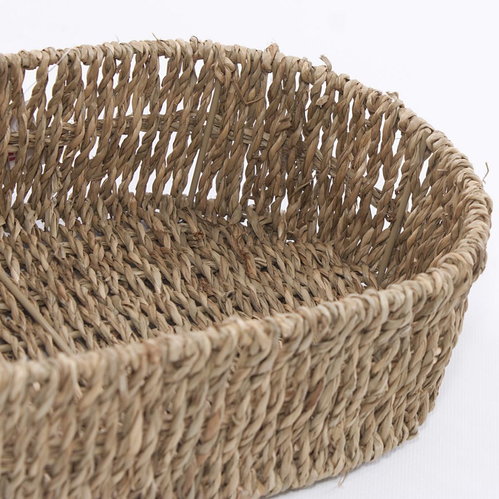 Cestino portaoggetti ovale in cordoncino, 30x18x8 cm (kit da 5)