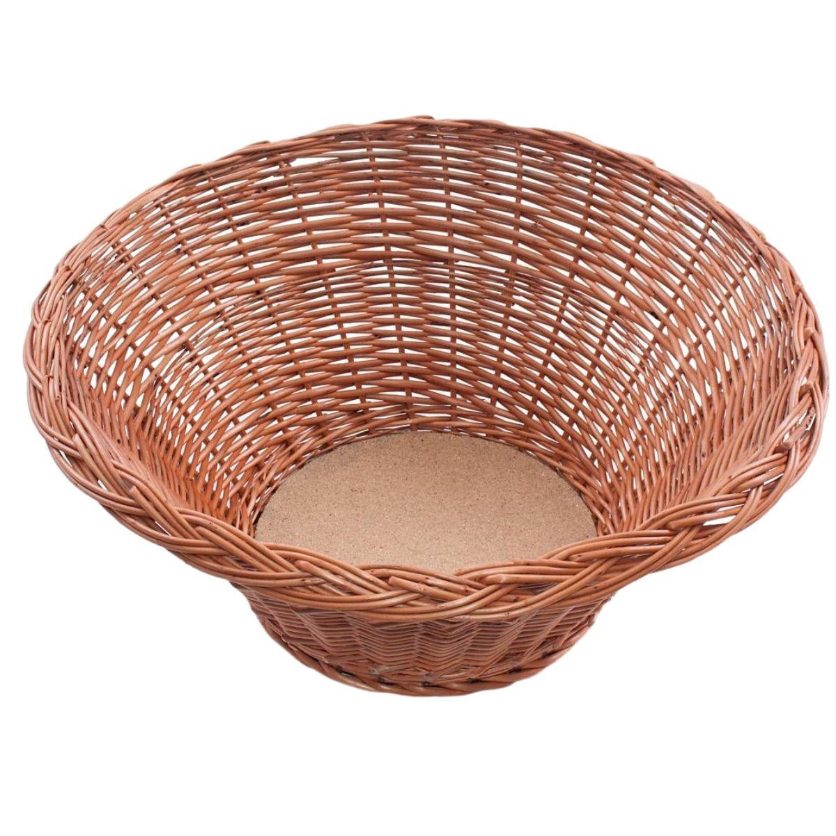 Cesto espositore in vimini rosso, Ø60H25 cm