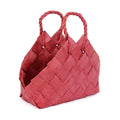 Cesto in fibra di cellulosa fucsia con manico cm 32x17h7/
