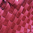 Cesto in fibra di cellulosa rosso con manico, set di 3, 45x26H31/42 cm