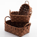 Ciotole in pioppo brunito, set di 3, 39x31x14 cm