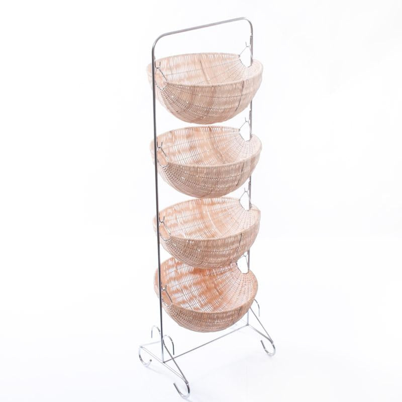 Cesto espositore in vimini, Ø29H96 cm