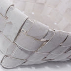 Cesto in legno di pioppo sbiancato, 33x25H13 cm (kit da 3)