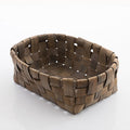 Cesto in pioppo brunito, 33x25H13 cm (kit da 3)