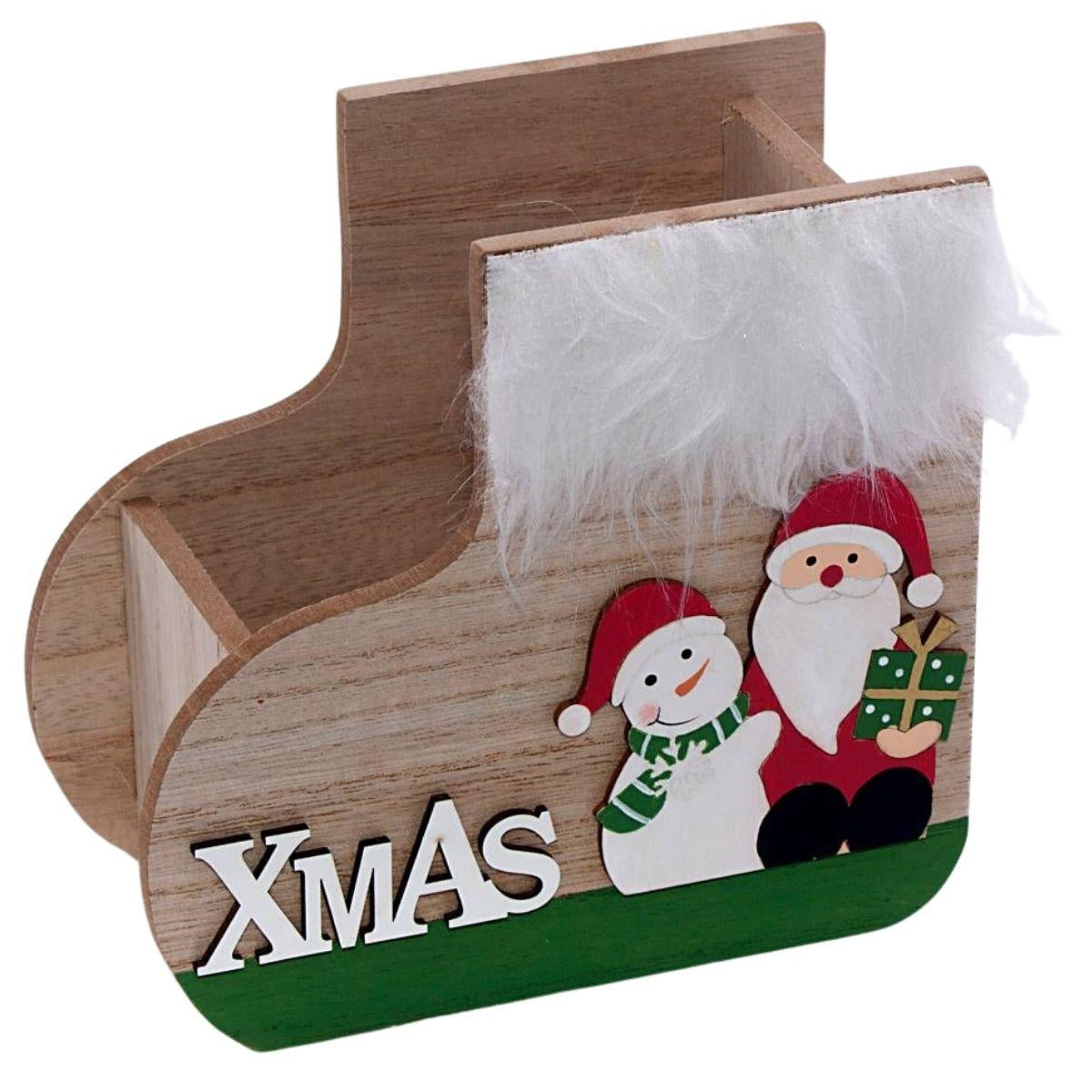 Cassettina a scarpone in legno, 16x8x15 cm