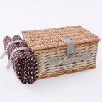 Cesto da picnic rettangolare in vimini, 38x26H20 cm