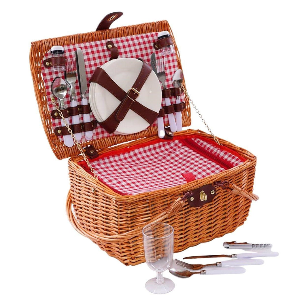 Cesto da picnic in vimini naturale, 40X27H20 cm
