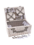 Cesto da picnic in vimini sbiancato, 46X33H21 cm