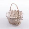 Cesto ovale in vimini bianco, Ø26H23 cm (kit da 3)