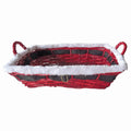 Cesto da confezionamento rettangolare in vimini rosso, 49/45x34x12 cm (kit da 3)