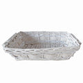 Cesto da confezionamento in vimini bianco, 49/45x34x12 cm (kit da 5)