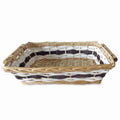 Cesto da confezionamento rettangolare in vimini bianco, 54/51x38x13 cm (kit da 3)