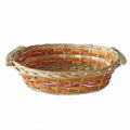 Cesto da confezionamento ovale in vimini arancio, 42/38x28x10 cm (kit da 10)