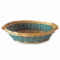Cesto da confezionamento ovale in vimini verde, 49/46x36x12 cm (kit da 5)