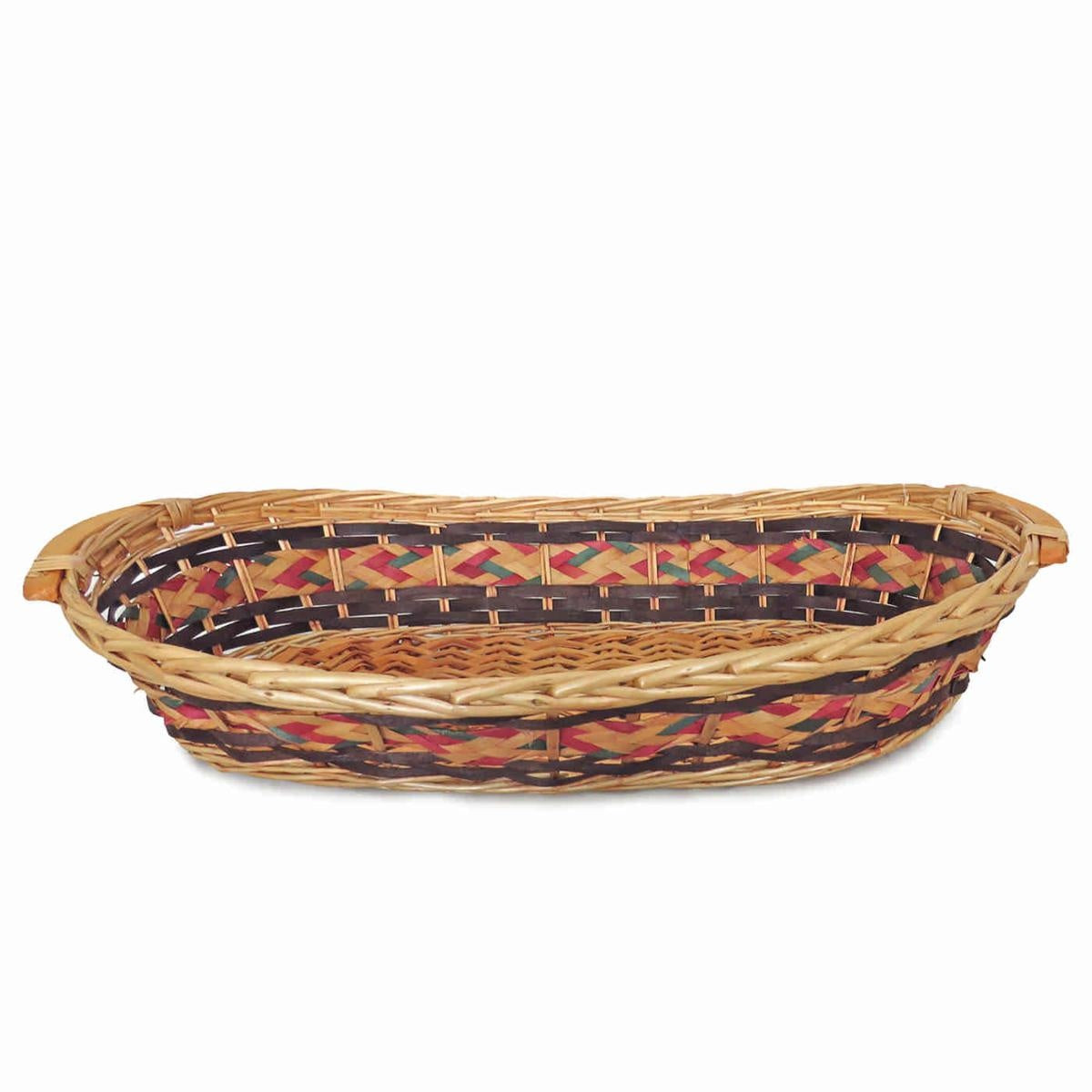 Cesto da confezionamento ovale in vimini multicolore, 69/65x40x13 cm (kit da 3)