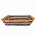Cesto rettangolare da confezionamento in vimini marrone, 61/57x44x15 cm (kit da 3)