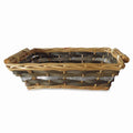 Cesto rettangolare in vimini grigio e argento, 54/51x38x13 cm (kit da 3)