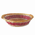 Cesto da confezionamento ovale in vimini rosso, 49/46x36x12 cm (kit da 5)