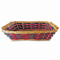 Cesto da confezionamento in vimini rosso e blu, 54/51x38x13 cm (kit da 3)