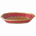 Cesto ovale in vimini rosso, 69/65x40x13 cm (kit da 3)