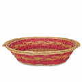 Cesto ovale da confezionamento in vimini rosso, 65/61x48x16 cm (kit da 3)