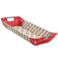 Cesto ovale in vimini con manici, 76x34H10 cm
