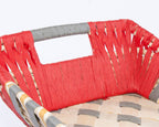 Cesto ovale in vimini con manici, 76x34H10 cm