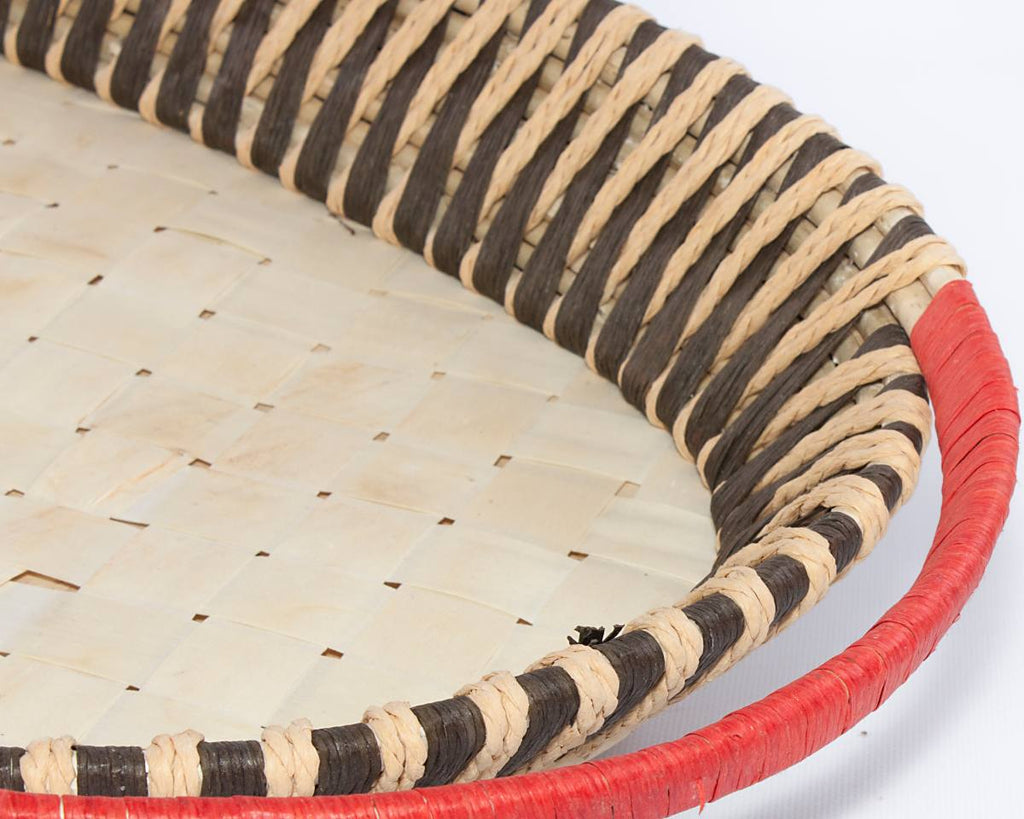 Cesto in vimini a forma di barca, 74x36x9 cm