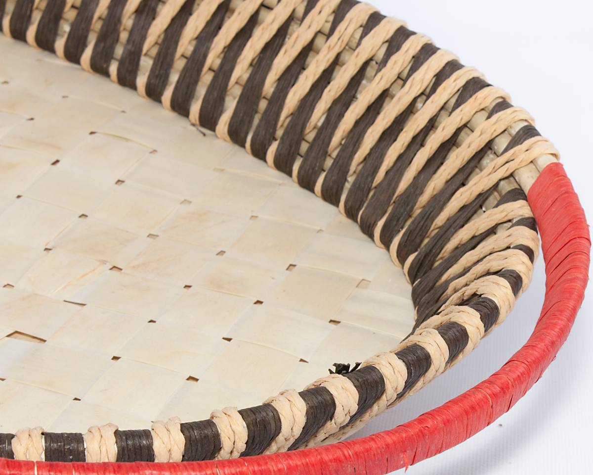 Cesto in vimini a forma di barca, 74x36x9 cm