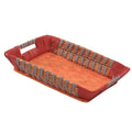 Cesto ovale in vimini con manici, 53x38H9 cm (kit da 3)