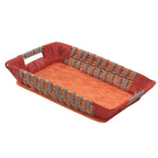 Cesto ovale in vimini con manici, 53x38H9 cm (kit da 3)