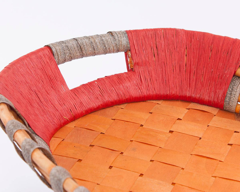 Cesto ovale in vimini con manici, 53x38H9 cm (kit da 3)