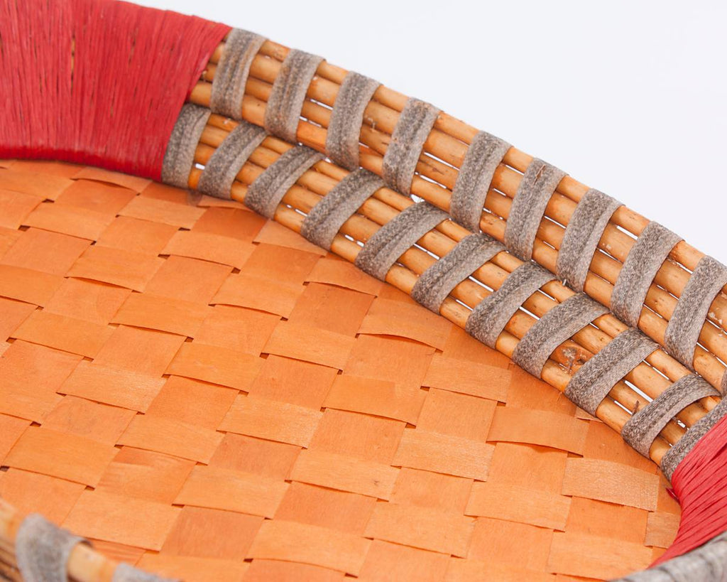 Cesto ovale in vimini con manici, 53x38H9 cm (kit da 3)