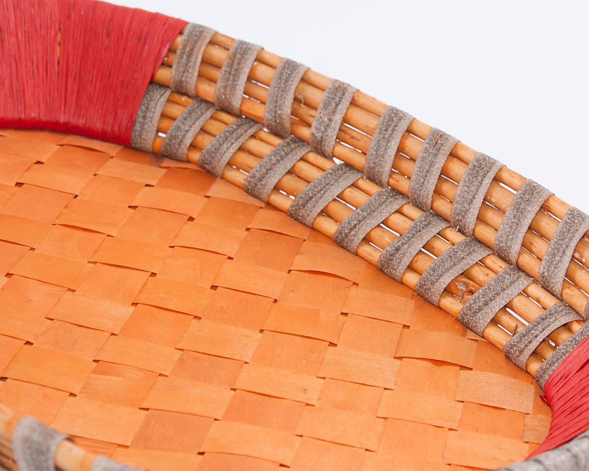 Cesto ovale in vimini con manici, 53x38H9 cm (kit da 3)