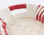 Cesto ovale in vimini con manici, 36x25x14 cm (kit da 3)