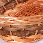Set di 2 cesti ovali in vimini marrone, 50x42H15 cm