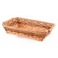 Cesto rettangolare miele e marrone, 74/70x52x16 cm