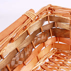 Cesto rettangolare miele e marrone, 74/70x52x16 cm