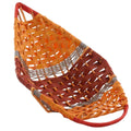 Cesto in vimini a forma di foglia, 78x42H16 cm