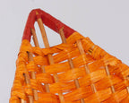 Cesto in vimini a forma di foglia, 78x42H16 cm
