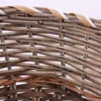 Cesto ovale in vimini grigio, 42/38x28H10 cm (kit da 10)