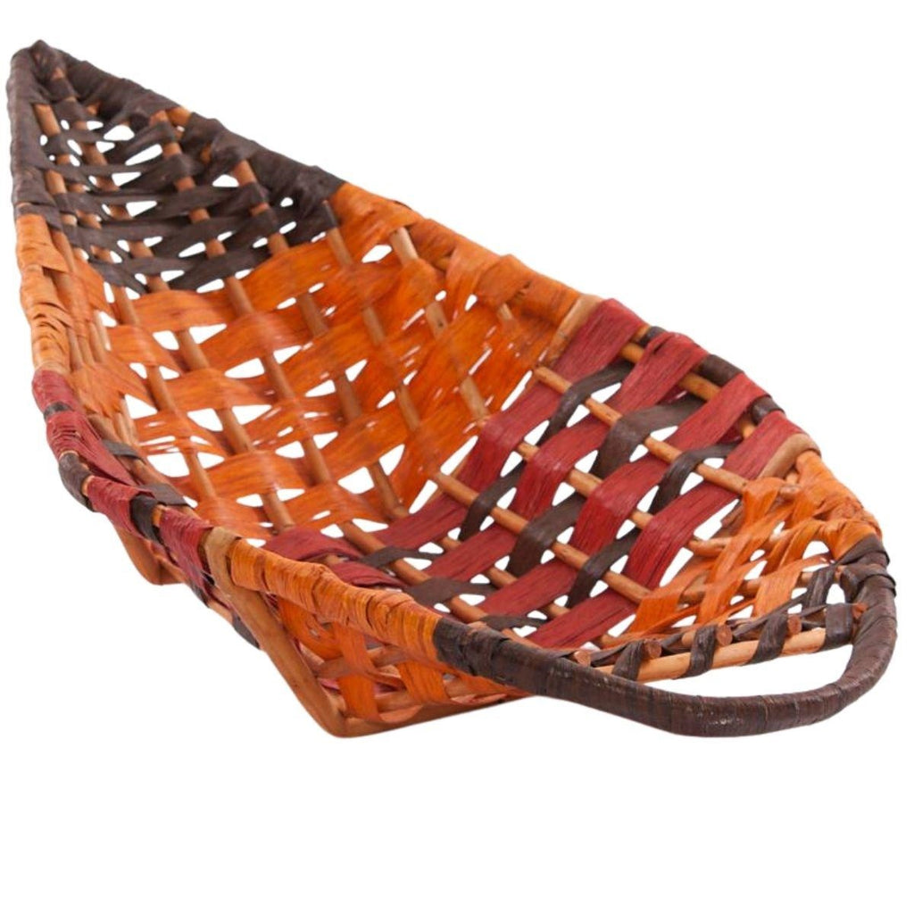 Cesto in vimini a foglia, 60x35H13 cm (kit da 3)