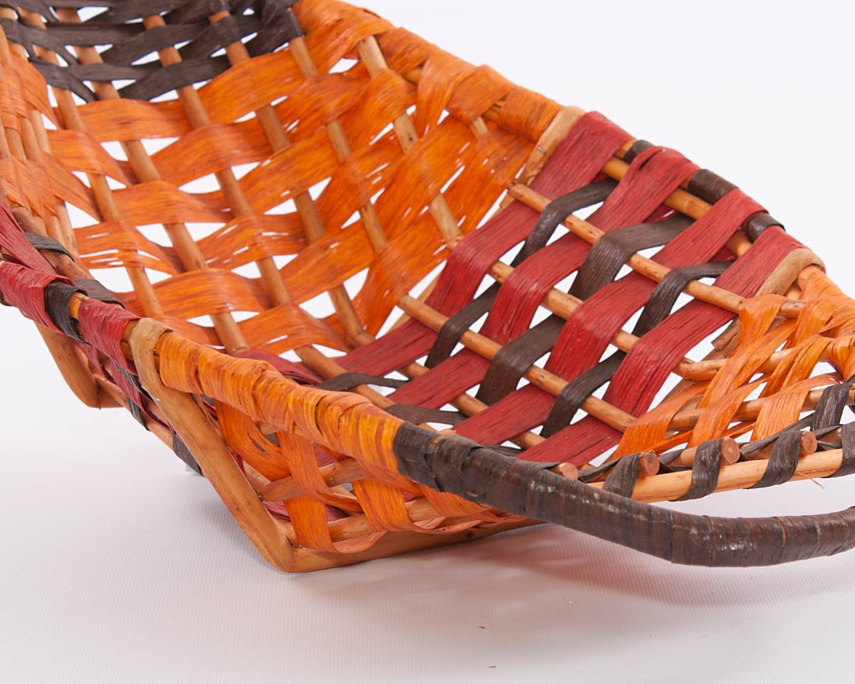 Cesto in vimini a foglia, 60x35H13 cm (kit da 3)