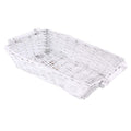 Cesto rettangolare in vimini bianco, 54/51x38H13 cm (kit da 3)