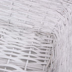 Cesto rettangolare in vimini bianco, 54/51x38H13 cm (kit da 3)