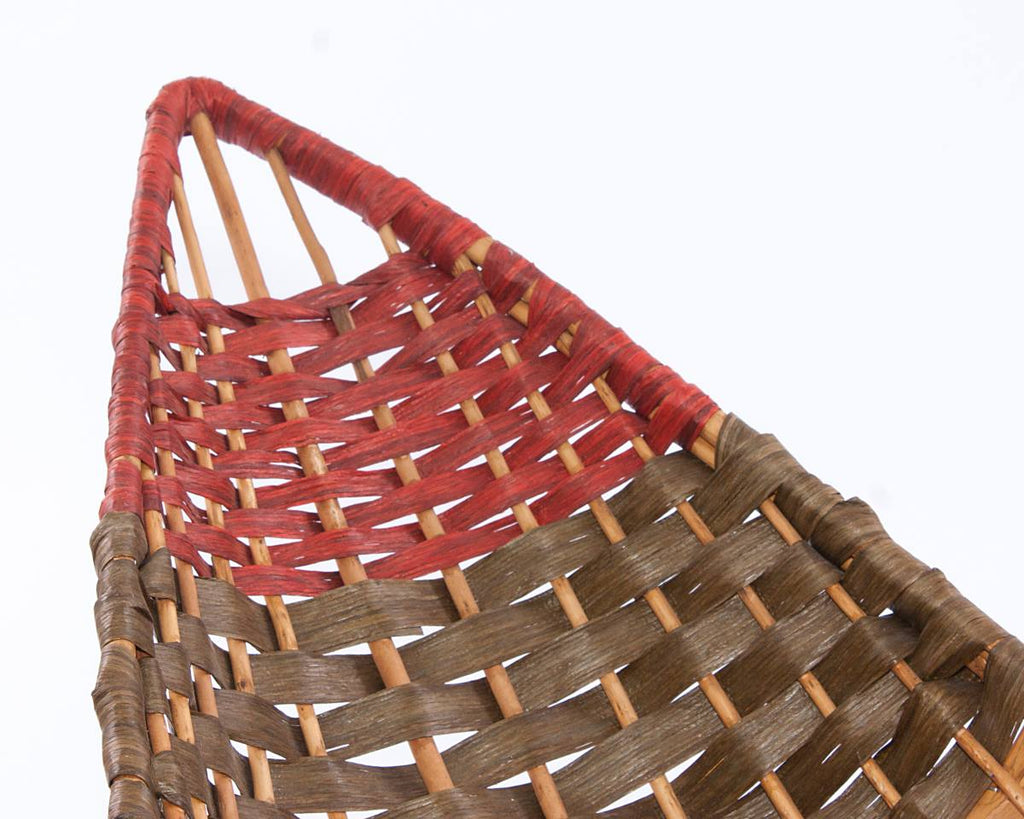 Cesto in vimini a forma di foglia, 86x36H15 cm