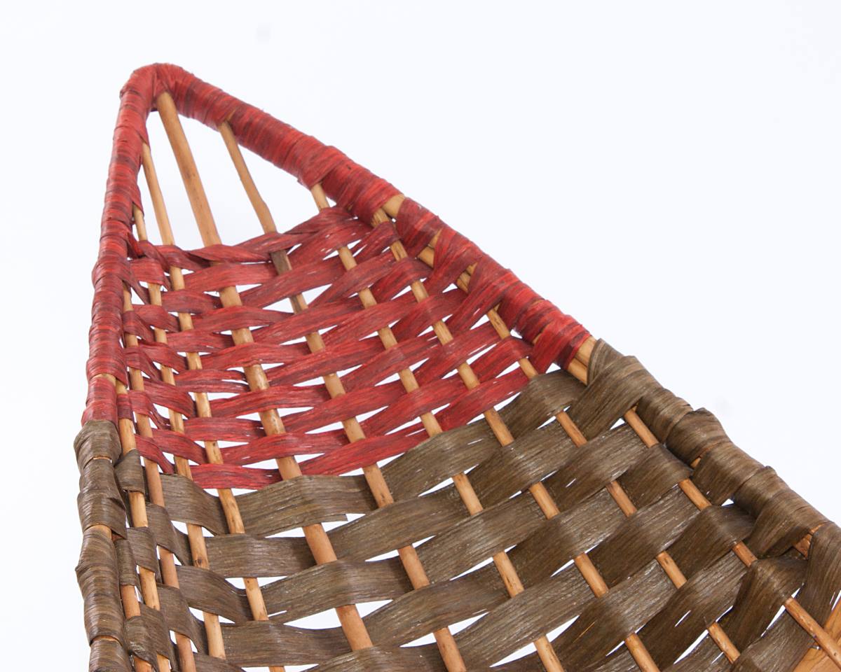 Cesto in vimini a forma di foglia, 86x36H15 cm