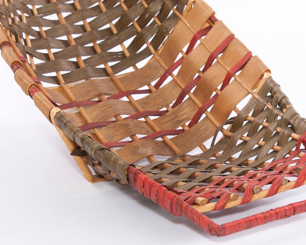 Cesto in vimini a forma di foglia, 86x36H15 cm