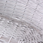 Cesto ovale in vimini bianco, 65/61x48x16 cm (kit da 3)